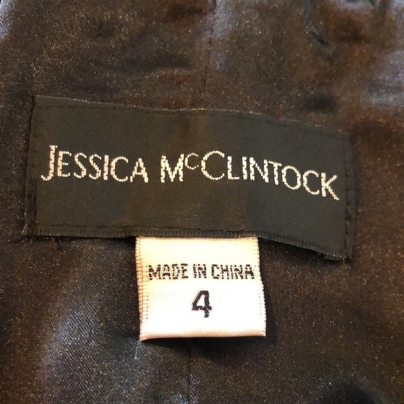 Jessica McClintock Strapless SunBurst Graphic Panels Dress Size 4 Prom, Wedding - Picture 8 of 9